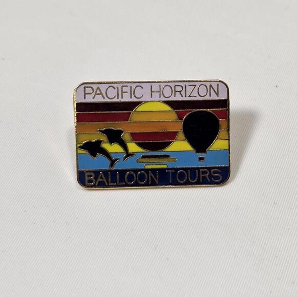 Other - Vtg PACIFIC HORIZON BALLOON TOURS TRAVEL PIN. Hot Air Balloons